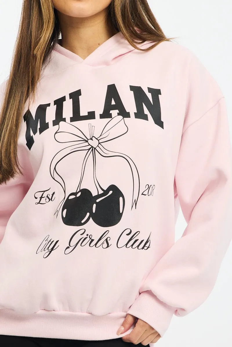 Pink Graphic Sweater Long Sleeve sold by Ally Fashion product image thumbnail 5