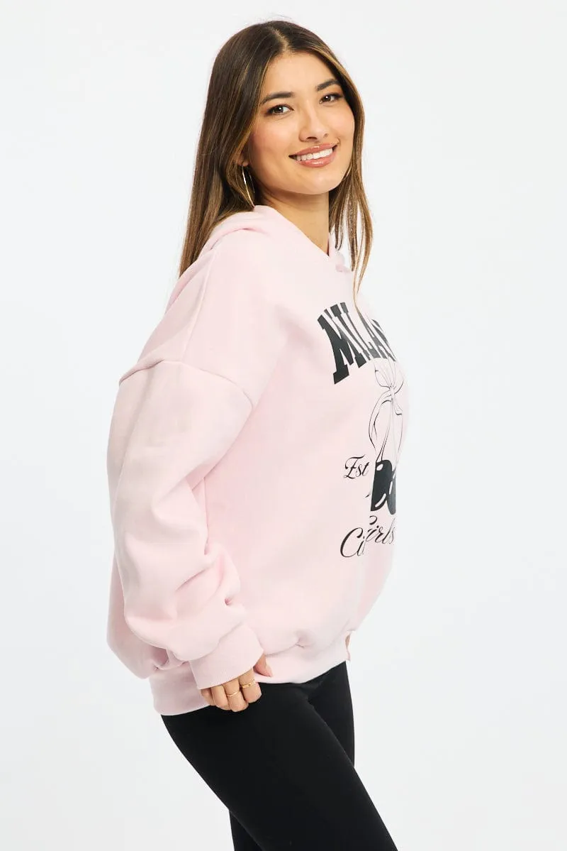 Pink Graphic Sweater Long Sleeve sold by Ally Fashion product image thumbnail 3