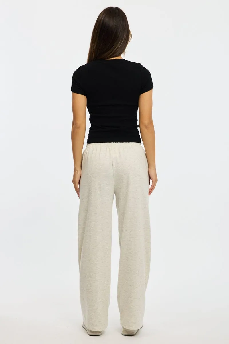 Grey Track Pants Wide Leg sold by Ally Fashion product image thumbnail 4