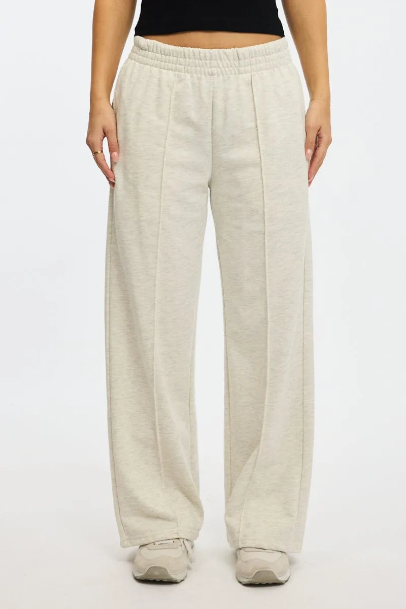 Grey Track Pants Wide Leg sold by Ally Fashion product image thumbnail 2