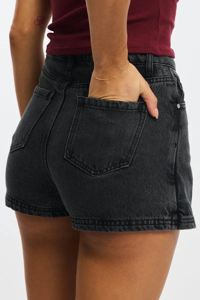 Denim Mini Skorts High Rise sold by Ally Fashion product image thumbnail 5