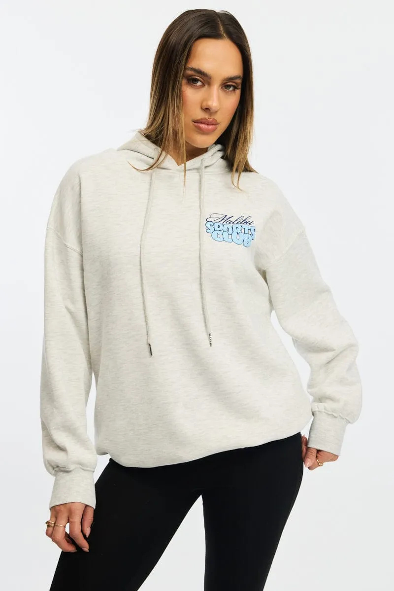 Grey Graphic Sweater Long Sleeve sold by Ally Fashion