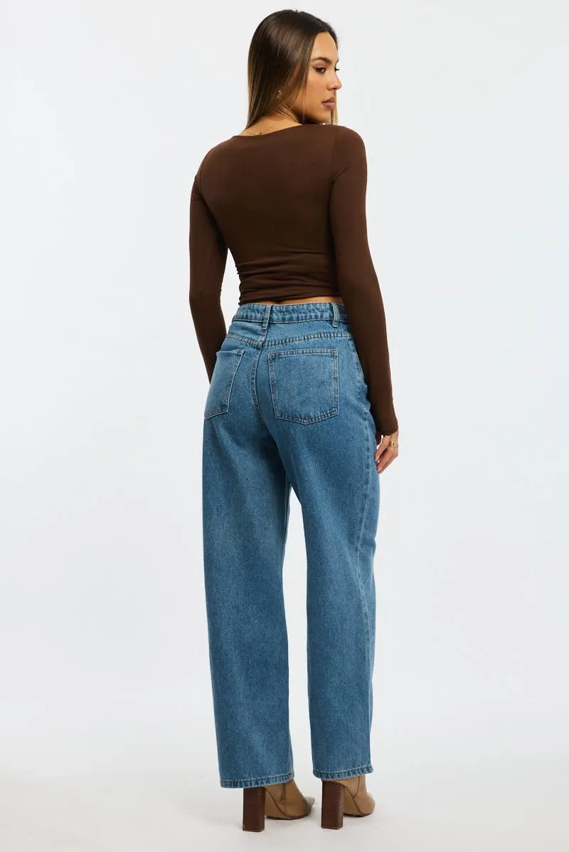 Denim Baggy Jeans Low Rise sold by Ally Fashion product image thumbnail 4