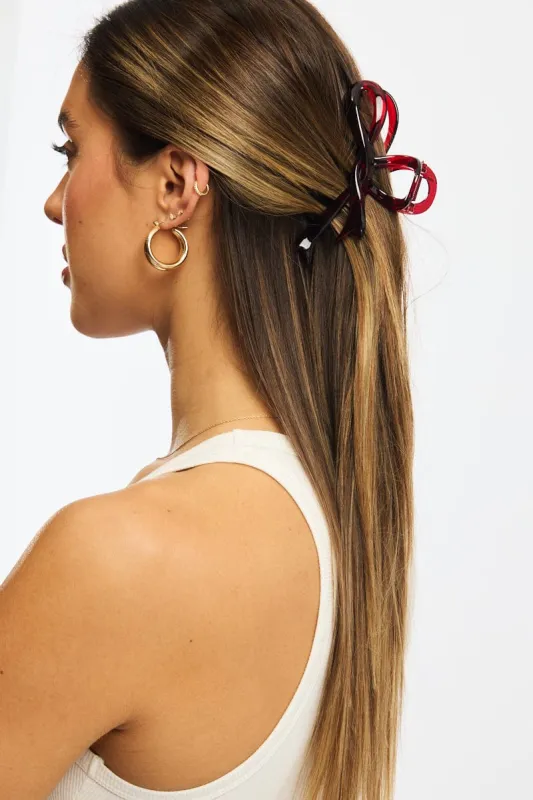 Red Bow Claw Clip sold by Ally Fashion