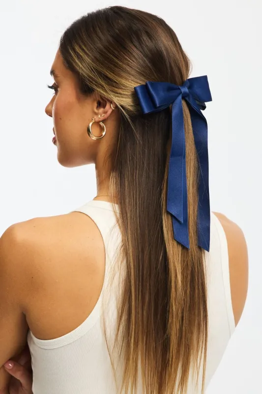 Blue Bow Hair Clip sold by Ally Fashion