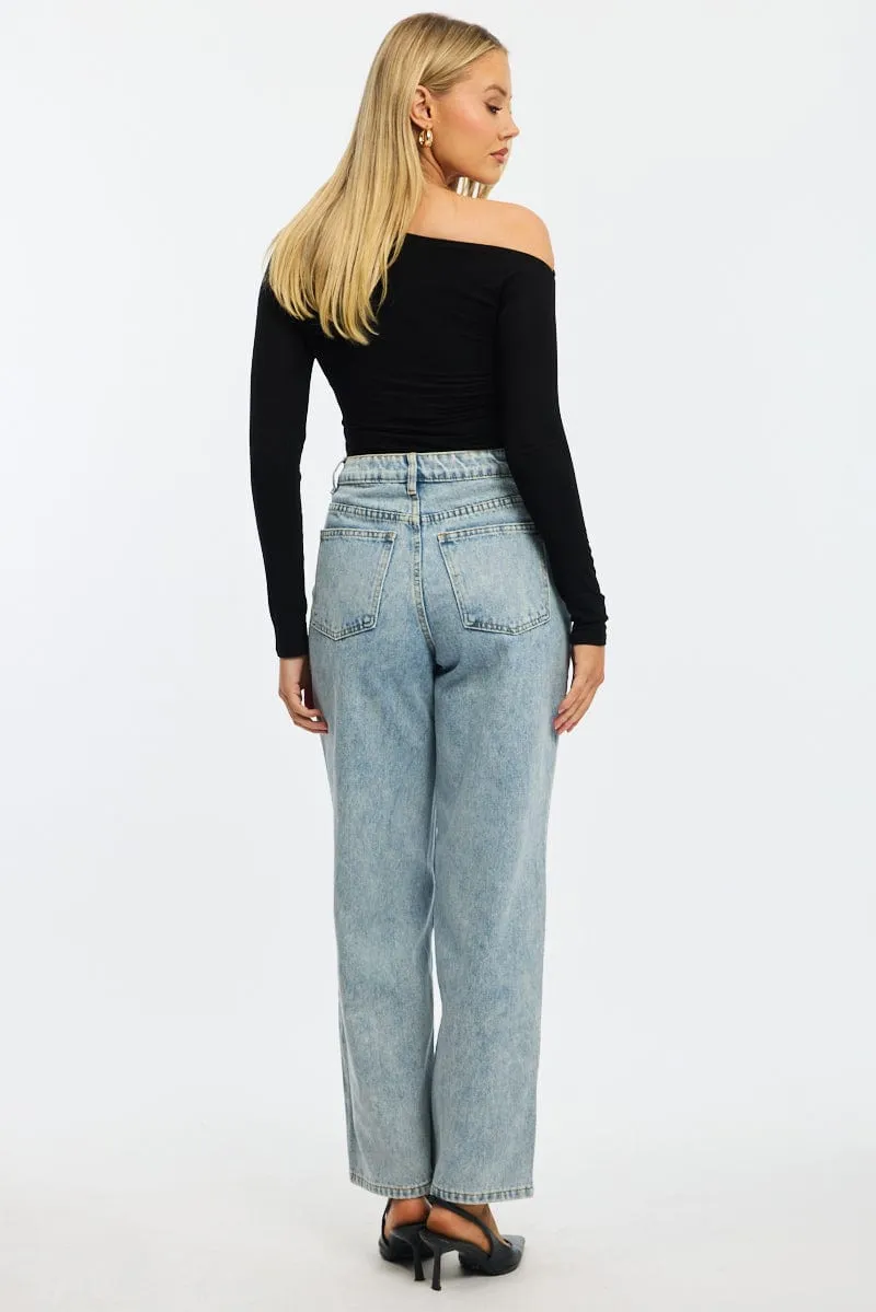 Denim Baggy Jeans Low Rise sold by Ally Fashion product image thumbnail 4
