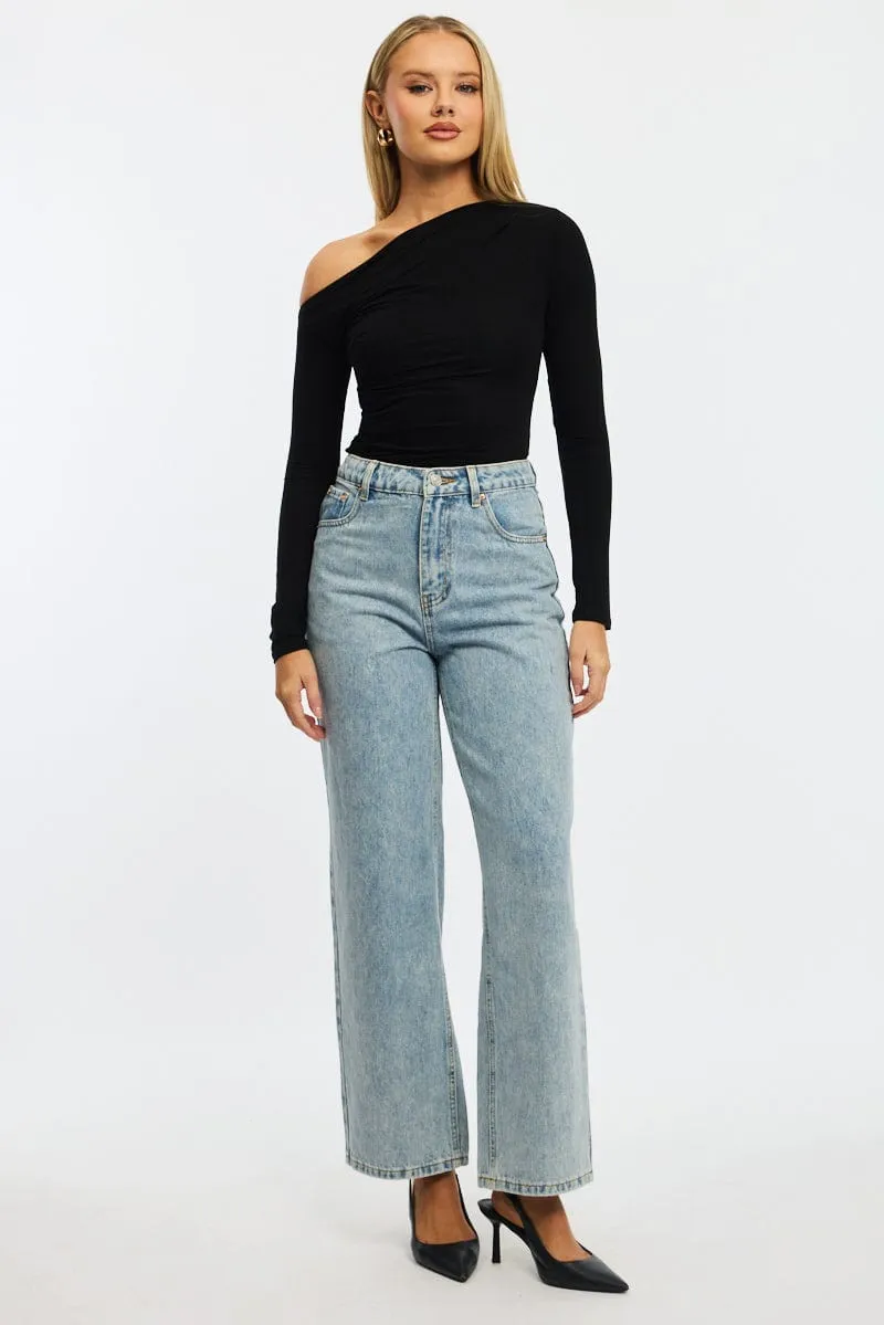 Denim Baggy Jeans Low Rise sold by Ally Fashion