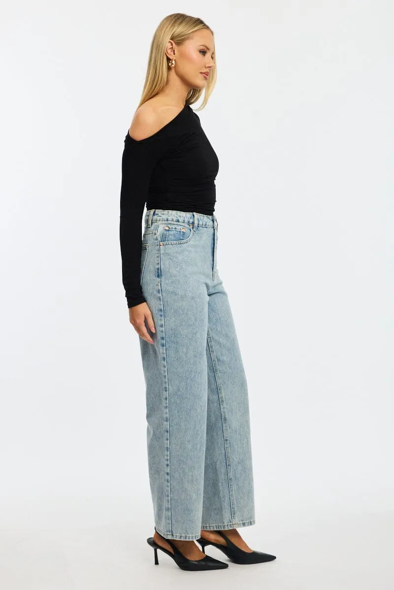 Denim Baggy Jeans Low Rise sold by Ally Fashion product image thumbnail 3