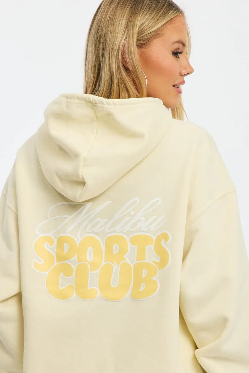 Yellow Graphic Hoodie Long Sleeve sold by Ally Fashion product image thumbnail 5