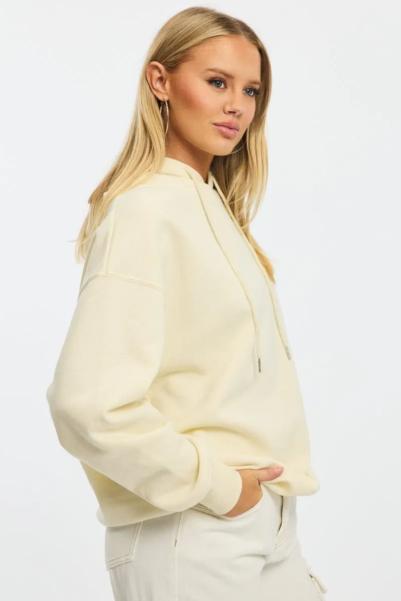 Yellow Graphic Hoodie Long Sleeve sold by Ally Fashion product image thumbnail 3