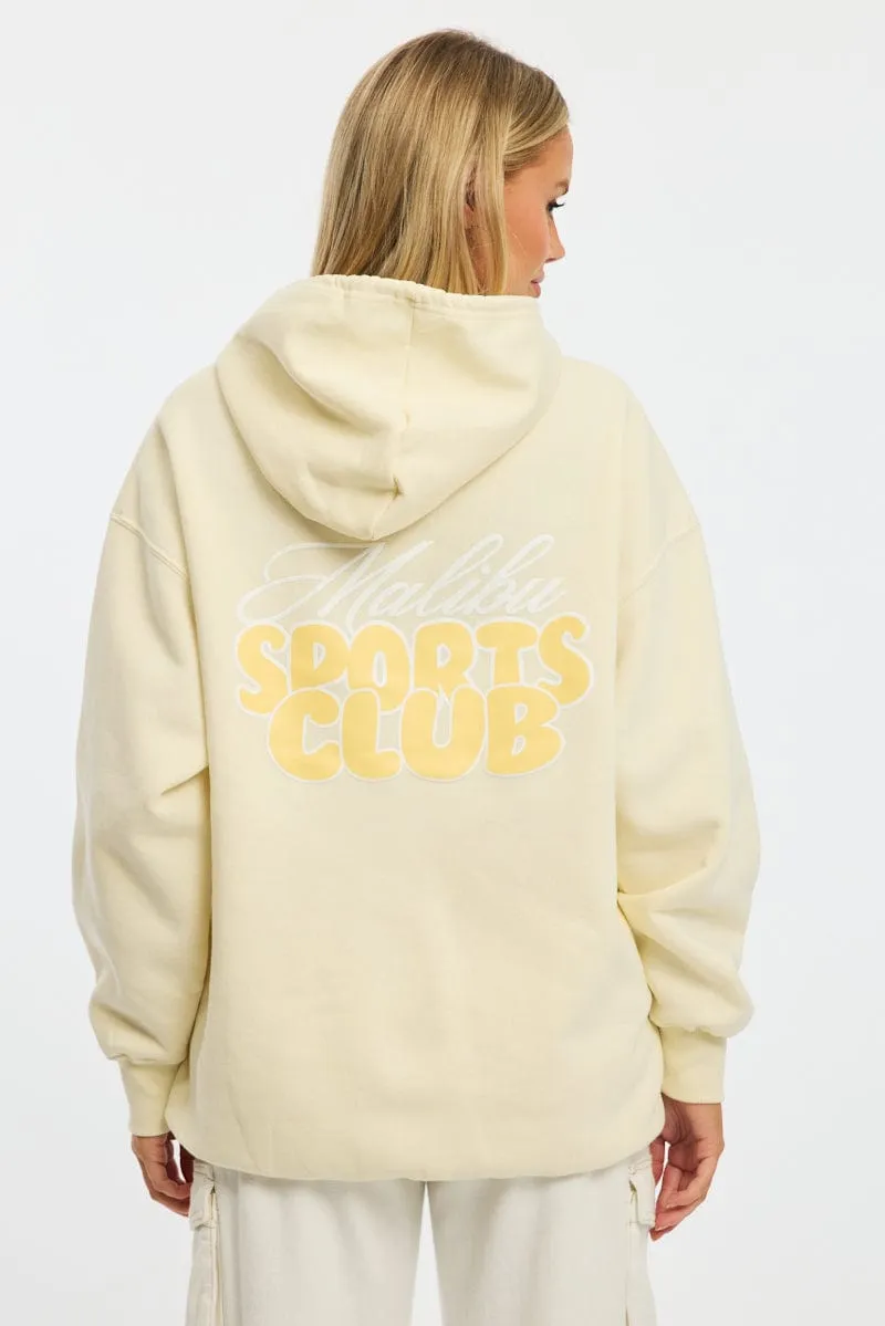 Yellow Graphic Hoodie Long Sleeve sold by Ally Fashion product image thumbnail 4