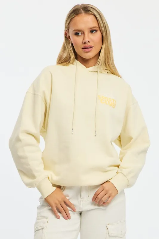 Yellow Graphic Hoodie Long Sleeve sold by Ally Fashion
