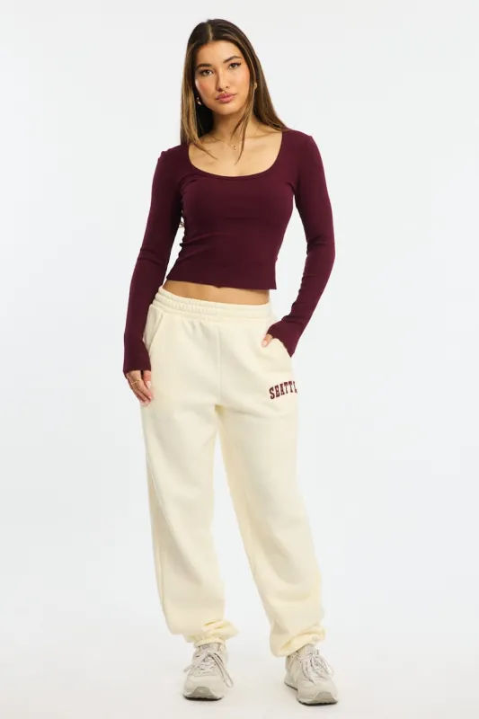 White Track Pants Jogger sold by Ally Fashion