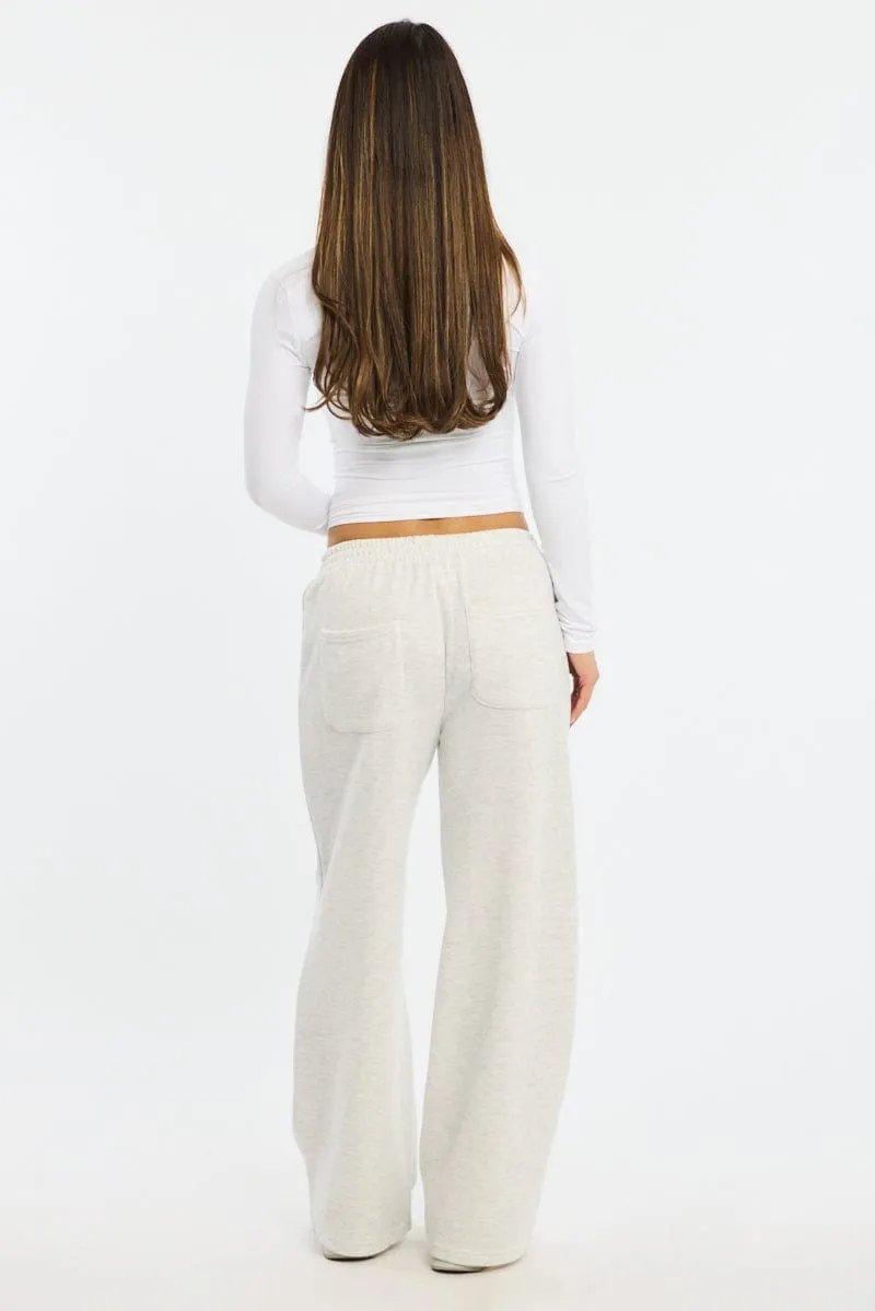 Grey Track Pants Wide Leg sold by Ally Fashion product image thumbnail 4