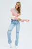 Multi Knit Top Long Sleeve Round Neck Colour Block sold by Ally Fashion