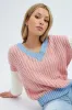 Multi Knit Top Long Sleeve Round Neck Colour Block sold by Ally Fashion