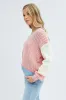 Multi Knit Top Long Sleeve Round Neck Colour Block sold by Ally Fashion