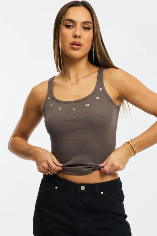 Grey Tank Top sold by Ally Fashion
