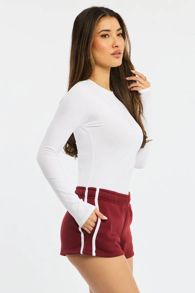 Red Track Shorts Elasticated sold by Ally Fashion product image thumbnail 4