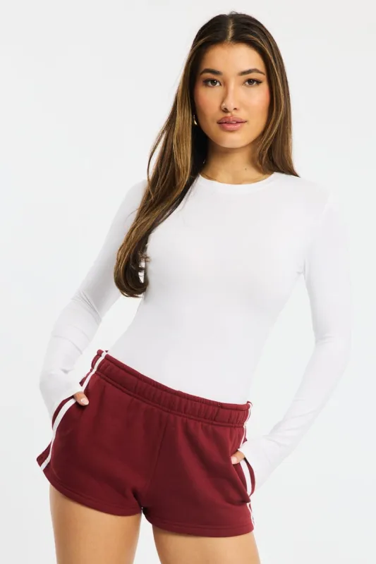 Red Track Shorts Elasticated sold by Ally Fashion