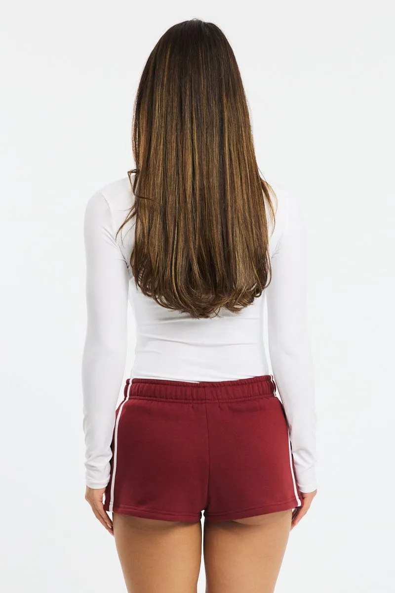 Red Track Shorts Elasticated sold by Ally Fashion product image thumbnail 5