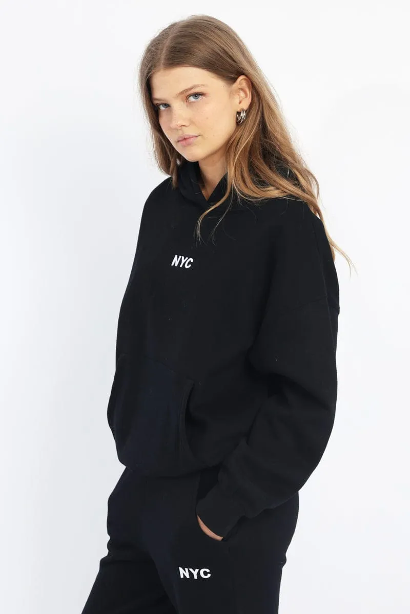 Black Hoodie Sweater Long Sleeve sold by Ally Fashion product image thumbnail 2