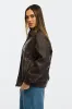 Brown Bomber Jacket Faux Leather sold by Ally Fashion