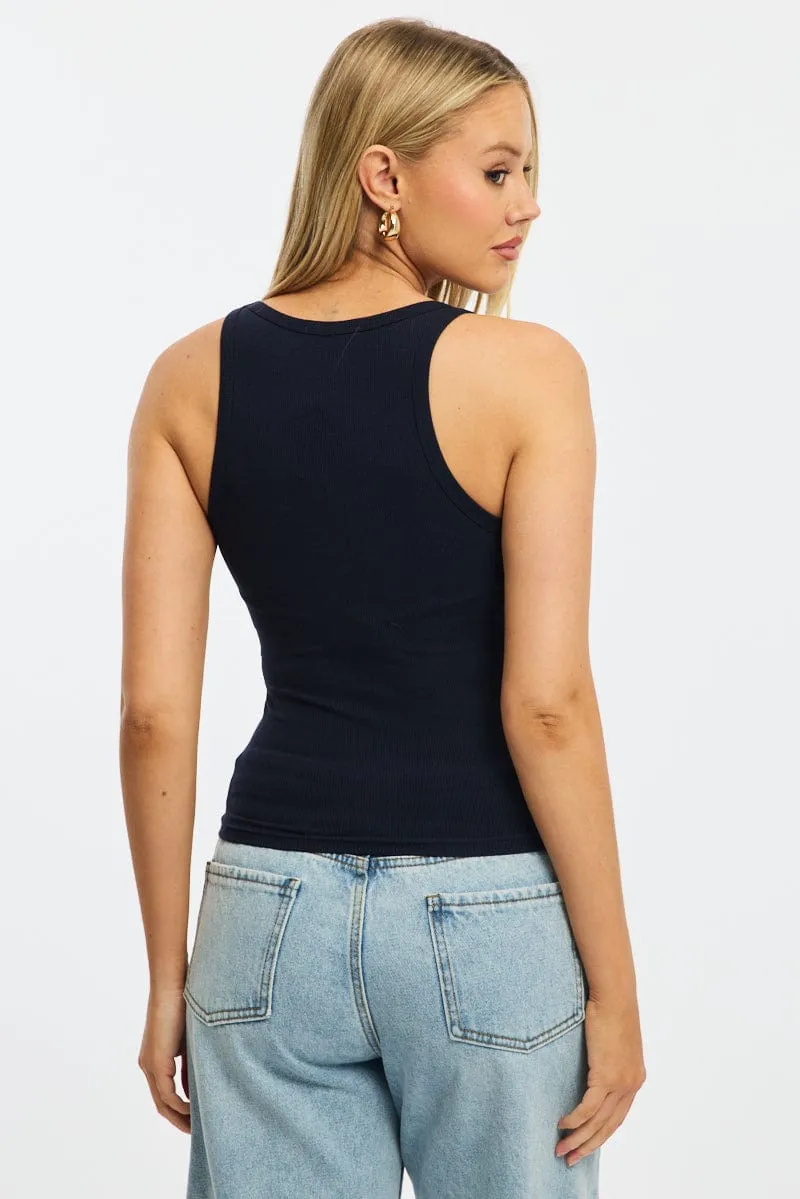Blue Tank Sleeveless sold by Ally Fashion product image thumbnail 4