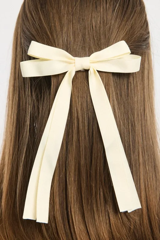 White Bow Hair Clips sold by Ally Fashion