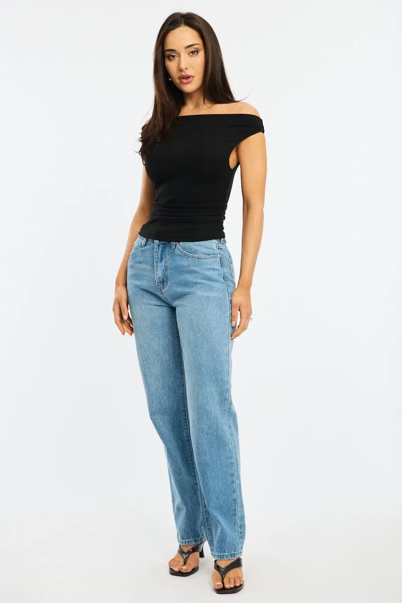 Black Off Shoulder Top sold by Ally Fashion product image thumbnail 2