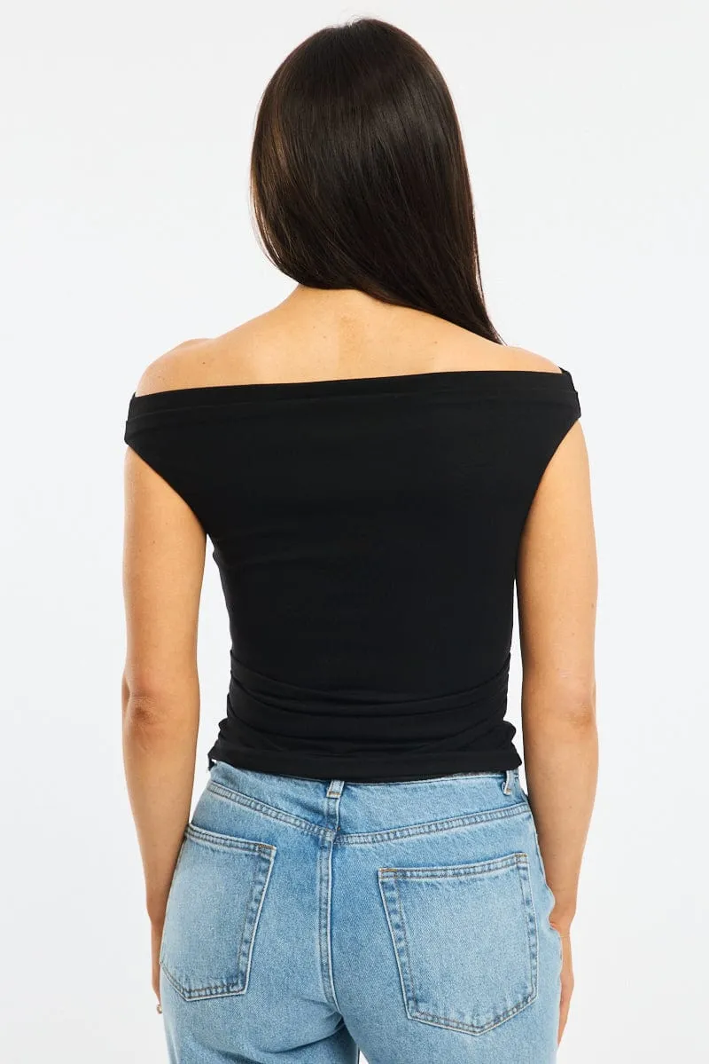 Black Off Shoulder Top sold by Ally Fashion product image thumbnail 4