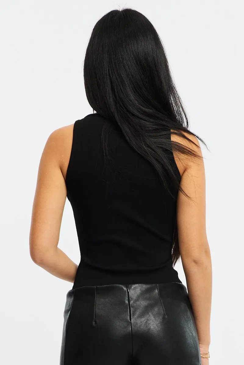 Black Tank Top sold by Ally Fashion product image thumbnail 4