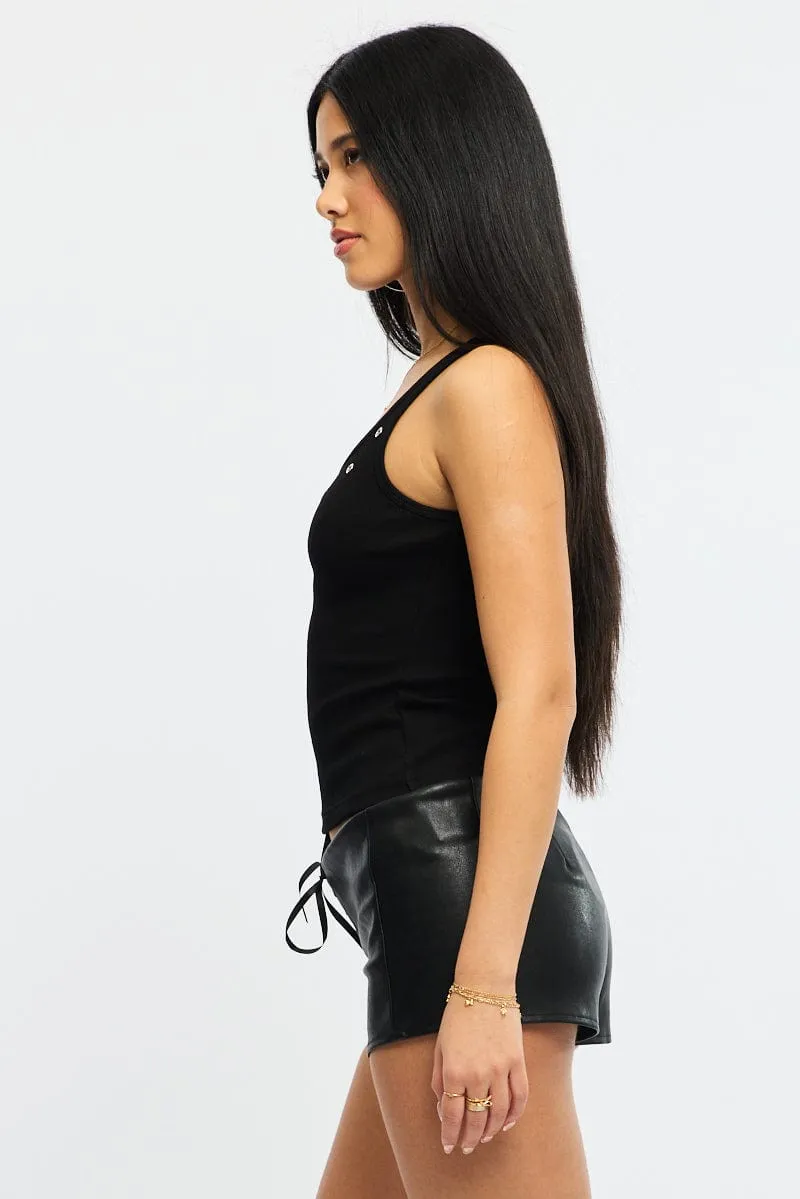 Black Tank Top sold by Ally Fashion product image thumbnail 3