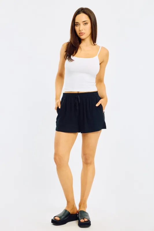 Black Shorts Elasticated Waist sold by Ally Fashion
