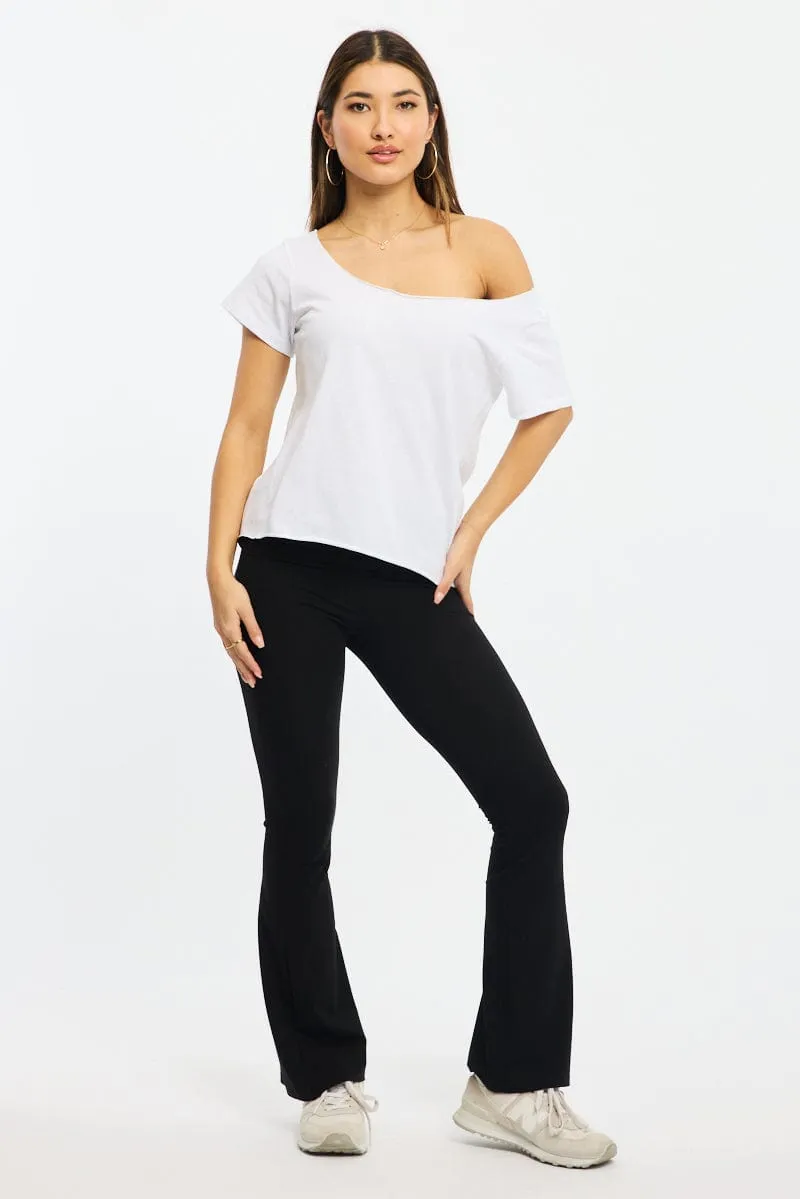 White Off Shoulder Tee Short Sleeve sold by Ally Fashion product image thumbnail 2