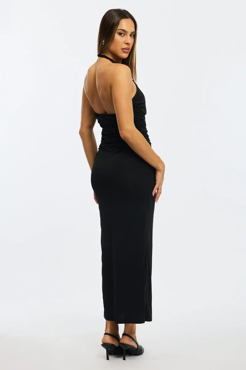Black Bodycon Dress Halter Neck sold by Ally Fashion product image thumbnail 4