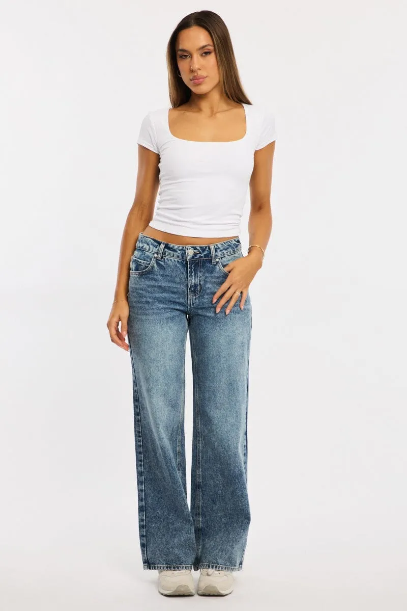 Denim Baggy Jeans Low Rise sold by Ally Fashion