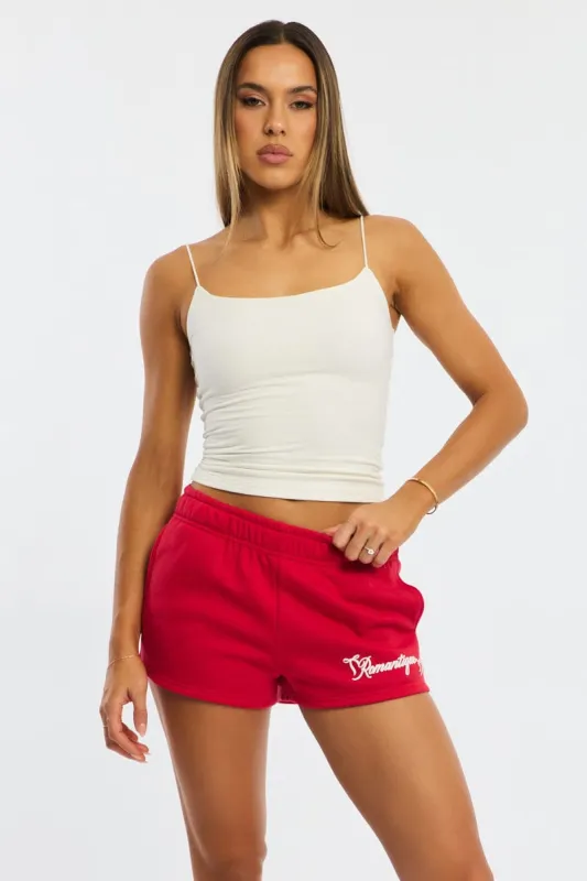 Red Track Short Elasticated Waist sold by Ally Fashion