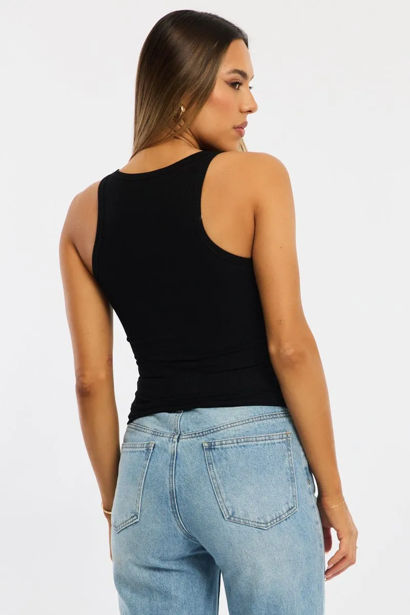 Black Tank Sleeveless sold by Ally Fashion product image thumbnail 4