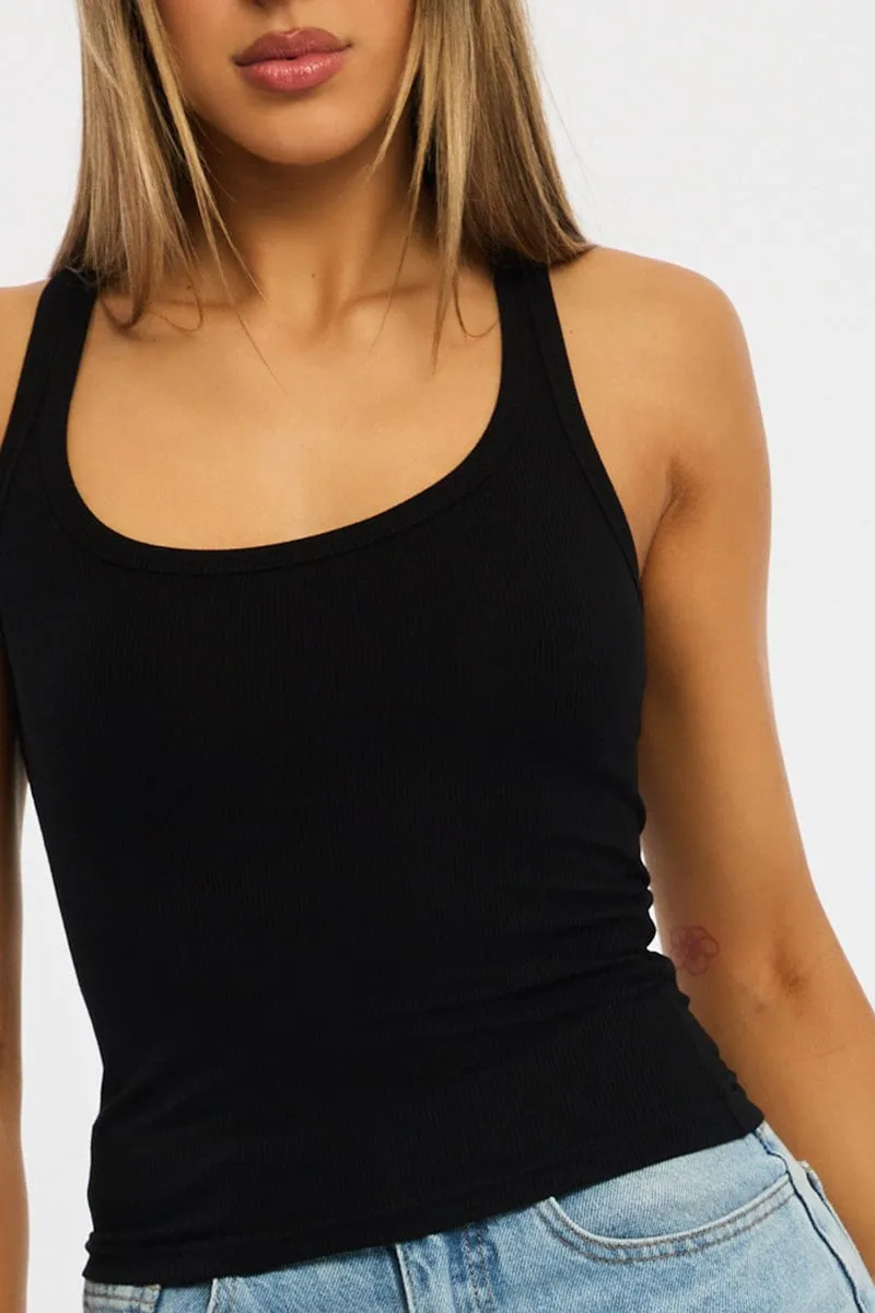 Black Tank Sleeveless sold by Ally Fashion product image thumbnail 5
