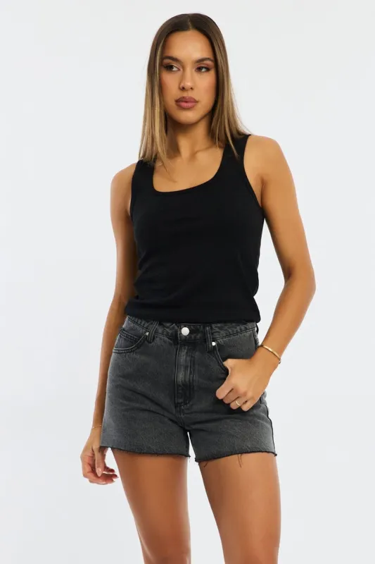 Denim Mom Mid Rise Relaxed Short sold by Ally Fashion