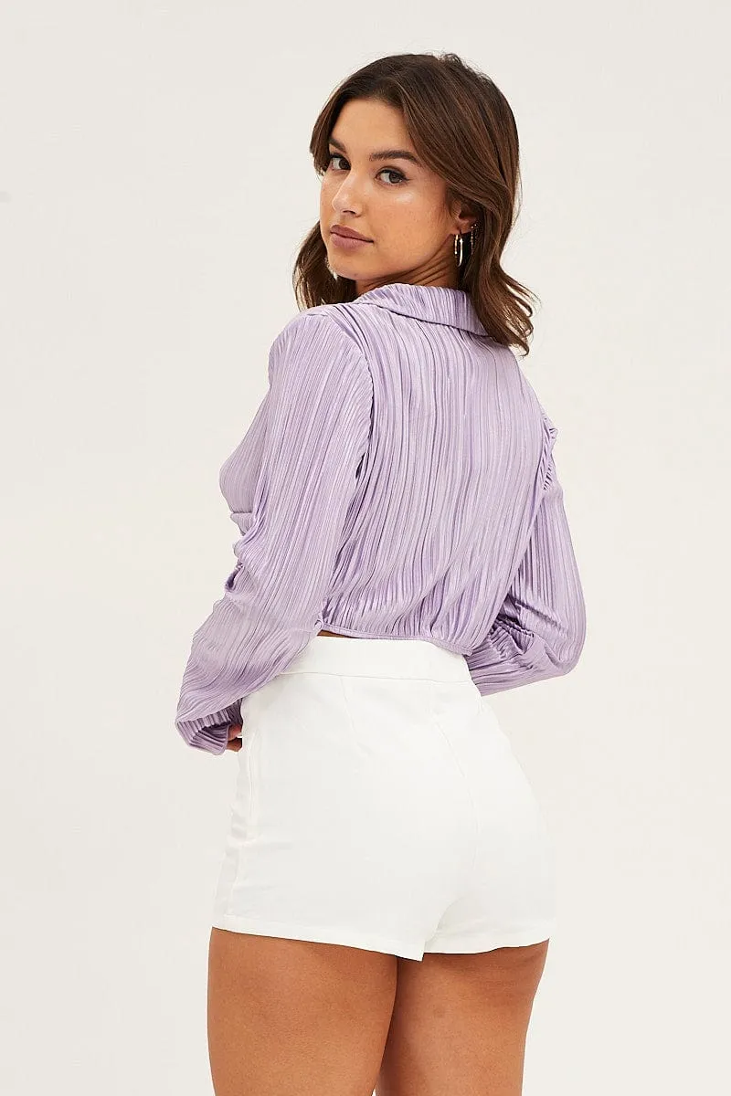 White Shorts High Rise sold by Ally Fashion product image thumbnail 5