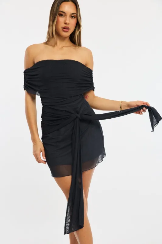 Grey Bodycon Dress Off Shoulder Mini sold by Ally Fashion