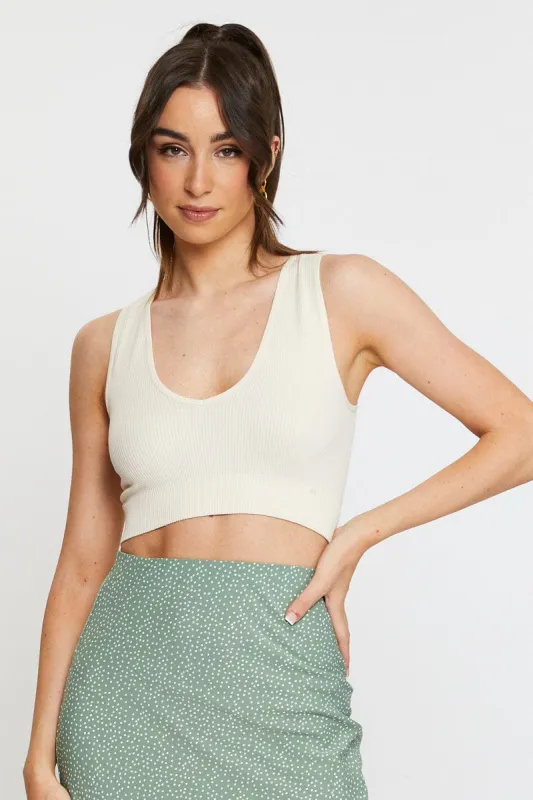 Beige Tank Top Sleeveless Seamless sold by Ally Fashion