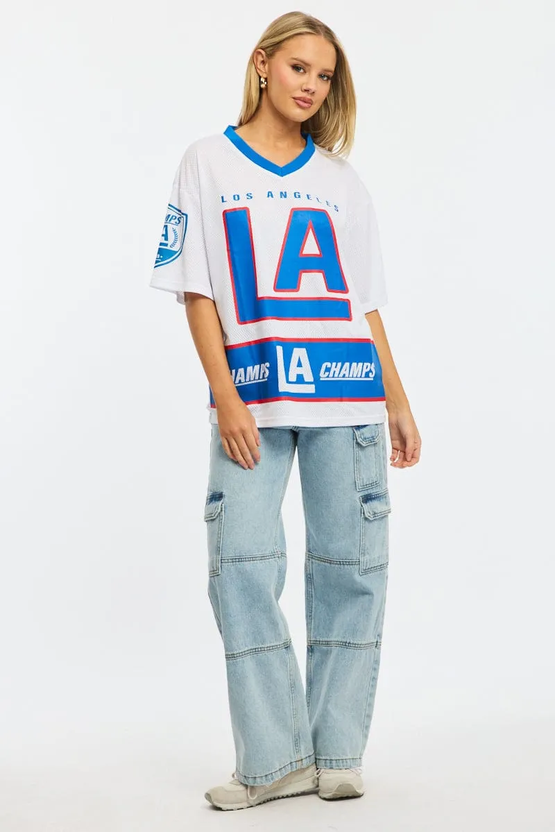 Blue Sport Tee Short Sleeve sold by Ally Fashion product image thumbnail 2