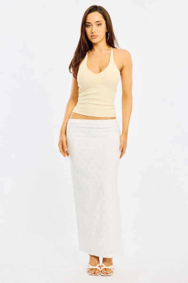 Yellow V-neck Top sold by Ally Fashion product image thumbnail 2