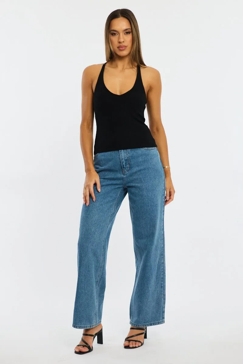 Black V-neck Top sold by Ally Fashion product image thumbnail 2