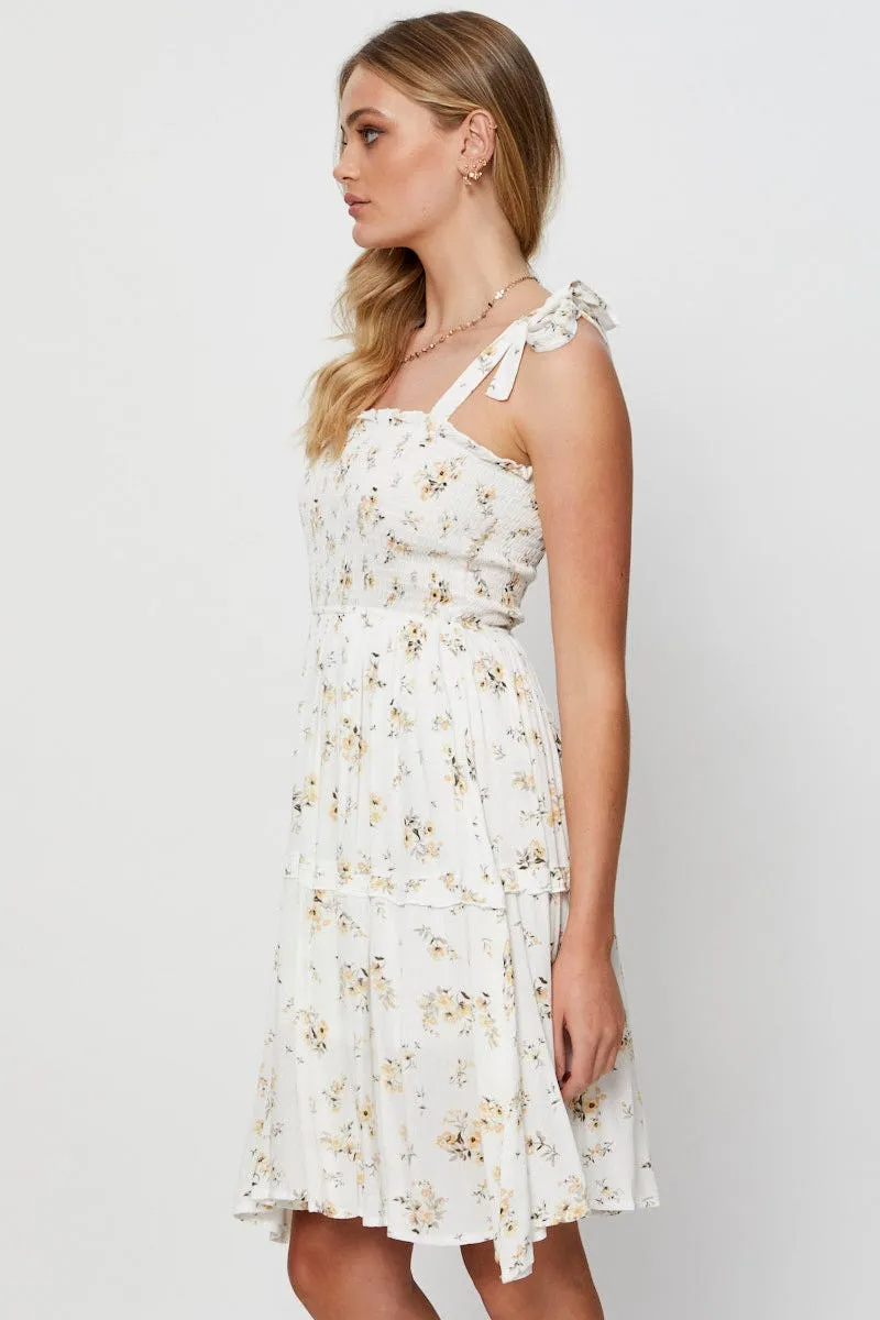 Print Fit And Flare Dress Sleeveless Round Neck sold by Ally Fashion product image thumbnail 4