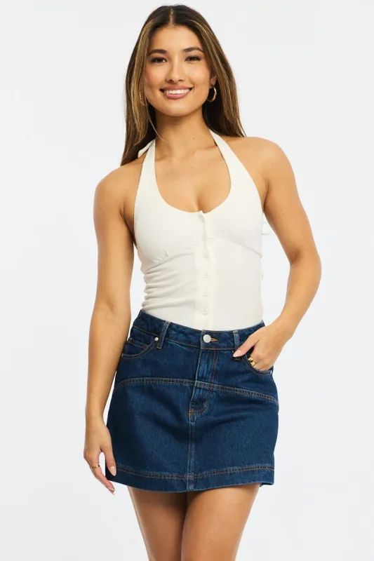 Denim Skorts High Rise sold by Ally Fashion