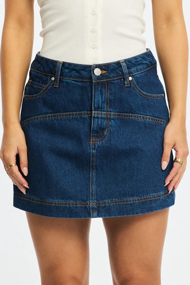 Denim Skorts High Rise sold by Ally Fashion product image thumbnail 5